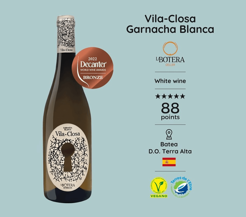 Vila-closa Garnacha Blanca получила бронзовую медаль на Decanter World Wine Awards