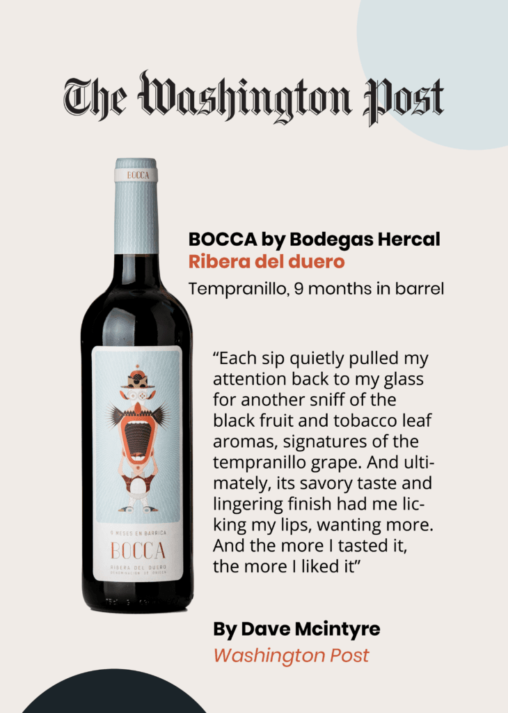 Bocca Roble Named Wine of the Week by The Washington Post
