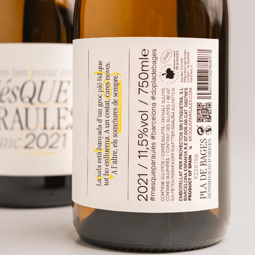 Més Que Paraules Blanc, white, made from Mandó, Picapoll, Sauvignon Blanc, from Pla de Bages DO — additional photo