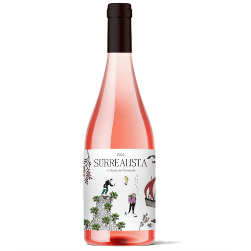 Surrealista Rosat, rosé, made from Garnacha Gris, Garnacha Negra, from Empordà DO